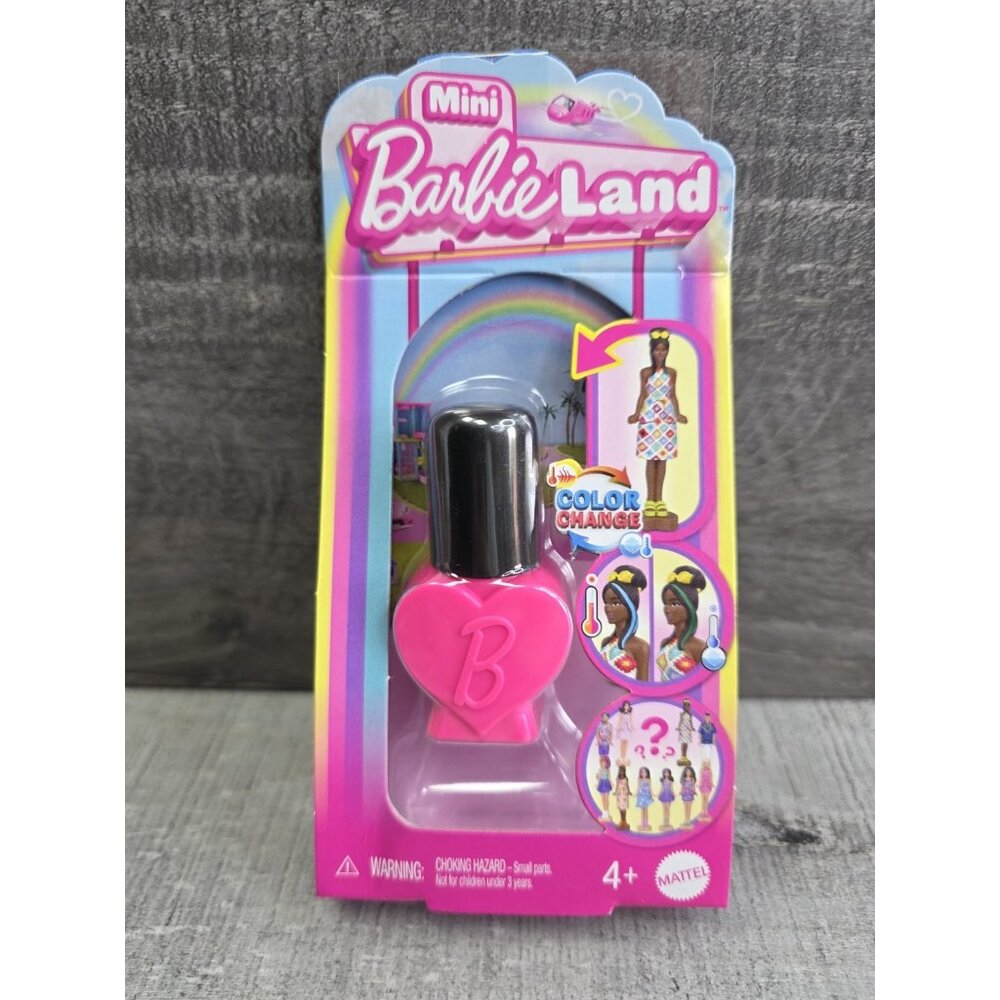 BarbieLand Color Change Mini 1.5” Doll Nail Polish Hot Pink NEW g26